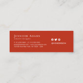 Waterverf in gouden kleur mini visitekaartje (Achterkant)