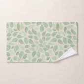Waterverf in groen en beige bad handdoek (Handdoek)