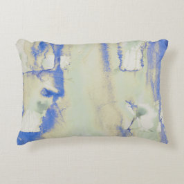 Waterverf in het Bleek groen en blauw Accent Kussen