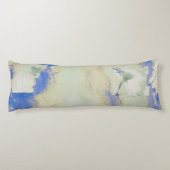 Waterverf in het Bleek groen en blauw Lichaamskussen (Achterkant)
