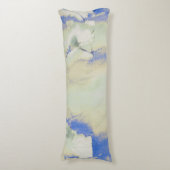Waterverf in het Bleek groen en blauw Lichaamskussen (Voorkant Verticaal)