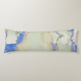 Waterverf in het Bleek groen en blauw Lichaamskussen