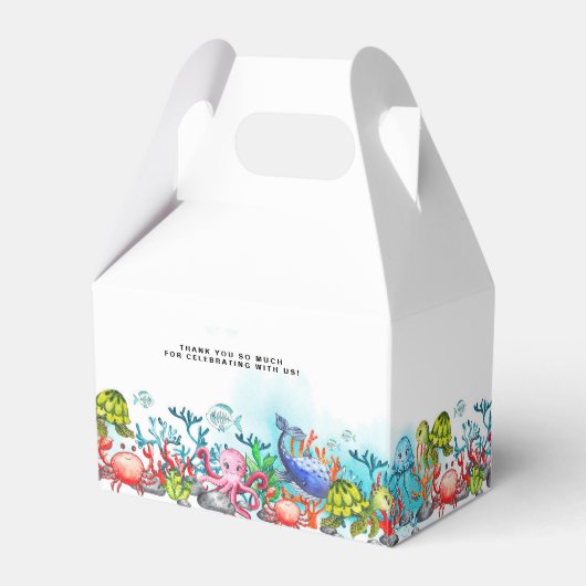 Waterverf in het kader van de partij Zee van Birth Bedankdoosjes (Achterkant)