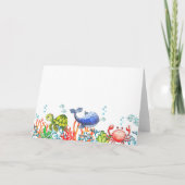 Waterverf in het kader van het thema Birthday Zee Bedankkaart (Achterkant)