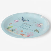 Waterverf in het kader van het Zee Ocean Animals B Papieren Bordje (Gekanteld)