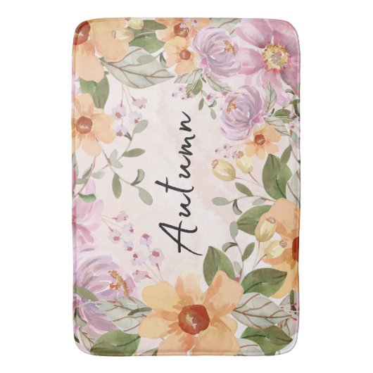 waterverf in het najaar badmat (Voorkant Verticaal)