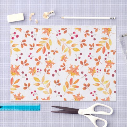 Waterverf in het najaar tissuepapier (Craft)