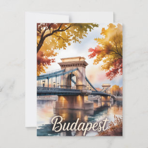 Waterverf in het najaar van Boedapest Briefkaart