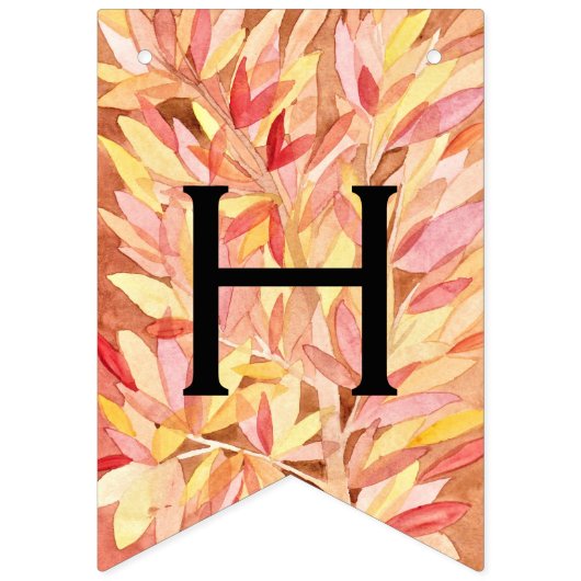 Waterverf in het najaar vlaggetjes (Tweede vlag)