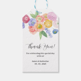 Waterverf in het voorjaar cadeaulabel