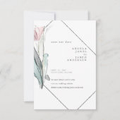 Waterverf in het voorjaar save the date (Voorkant)