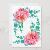 Waterverf in het Vrijgezellenfeest Bloom Greenery  Kaart (Achterkant)