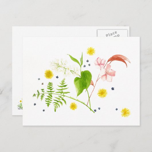 waterverf in het wild briefkaart (Voorkant / Achterkant)