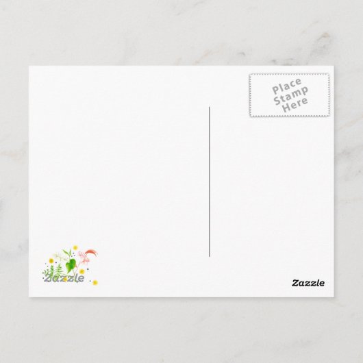 waterverf in het wild briefkaart (Achterkant)