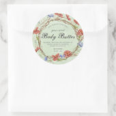 waterverf in het wild levende bloemen met klassiek ronde sticker (Tas)