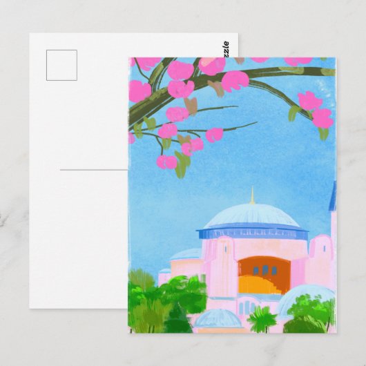 Waterverf in Istanboel Briefkaart (Voorkant / Achterkant)