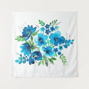 Waterverf in lichtblauwe kleuren , tong fl wandkleed