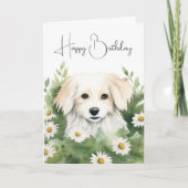 Waterverf in madeliefjes kaart (Voorkant)