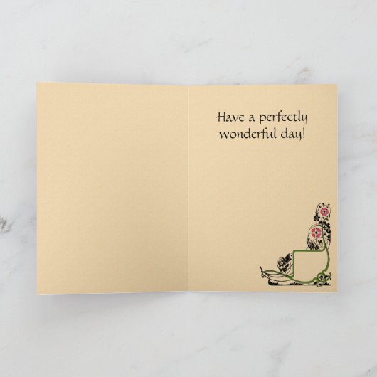 Waterverf in Maïs Verjaardag (kaart) Kaart (Binnen)