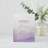 Waterverf in Orchidee zul je mijn Bloemenmeisje zi Kaart (Staand voorkant)