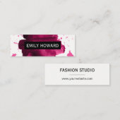 Waterverf in penseelvorm mini visitekaartje (Voorkant / Achterkant)