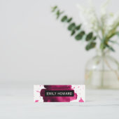 Waterverf in penseelvorm mini visitekaartje (Staand voorkant)