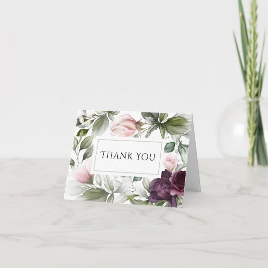 Waterverf in roze en krottenwijk botanische kaart (Voorkant)