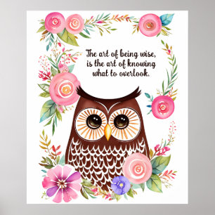 Waterverf in tuin met  bloemen poster