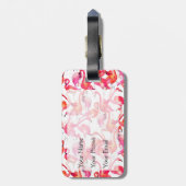 Waterverf in Waterverven | Monogram Bagagelabel (Achterkant verticaal)