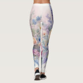 Waterverf in zachte pastelkleuren leggings (Achterkant)