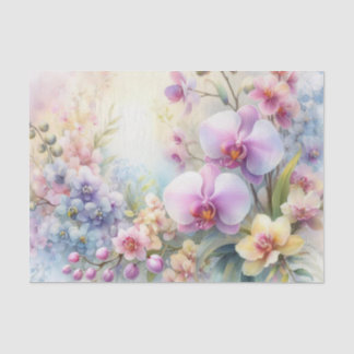 Waterverf in zachte pastelkleuren tissuepapier