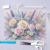 Waterverf in zachte pastelkleuren tissuepapier (Craft)