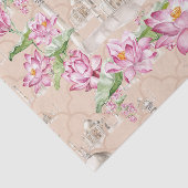 Waterverf Indian Lotus Flower Taj Mahal Tissuepapier (Detail)