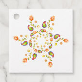 Waterverf Indian Paisley Bedankjes Labels (Voorkant)