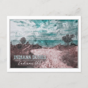 WATERVERF INDIANA DUNES - VERENIGDE STATEN INDIANA BRIEFKAART