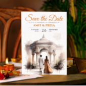 Waterverf Indiase bruiloft Sjabloon, Mandap Sikh Kaart