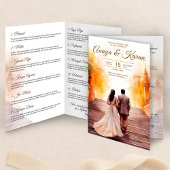 Waterverf Indiase huwelijksprogramma Hindoe Ceremo