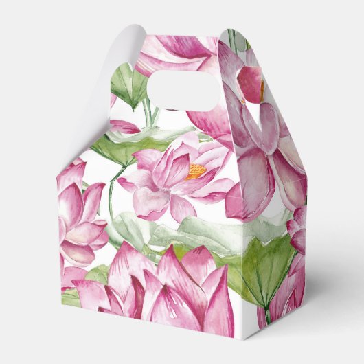 Waterverf Indiase Lotus Flower Bedankdoosjes (Achterkant)