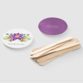 Waterverf Indiase Lotus Flower Handwaaier (Niet-gemonteerd)