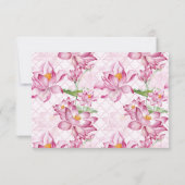 Waterverf Indiase Lotus Flower RSVP Kaartje (Achterkant)
