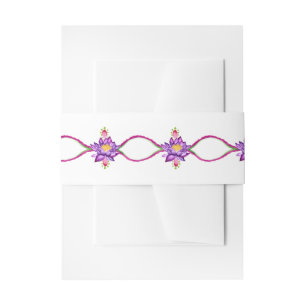 Waterverf Indiase Lotus Flower Uitnodigingen Wikkel