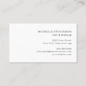 Waterverf Indigo Blauw en Goud Artistiek Visitekaartje (Achterkant)