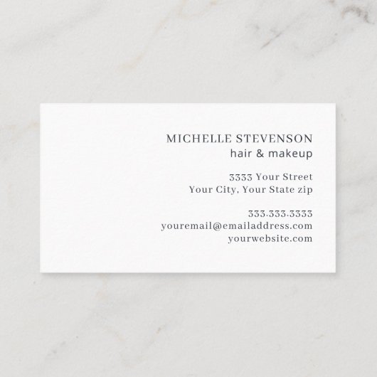 Waterverf Indigo Blauw en Goud Artistiek Visitekaartje (Achterkant)