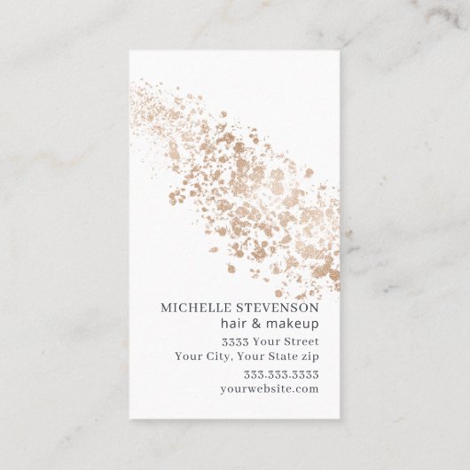 Waterverf Indigo blauw en goud Visitekaartje (Achterkant)