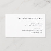 Waterverf Indigo Blue Abstract Glitter Artistieke Visitekaartje (Achterkant)