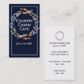 Waterverf Indigo Blue Wreate Visitekaartje (Voorkant / Achterkant)