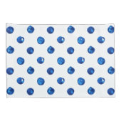 Waterverf indigoblauw pokadots patroon kussensloop (Achterkant-Rechts)