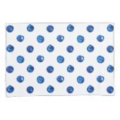 Waterverf indigoblauw pokadots patroon kussensloop (Voorkant-Rechts)