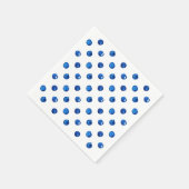 Waterverf indigoblauw pokadots patroon servet (Hoek)