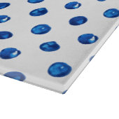 Waterverf indigoblauw pokadots patroon snijplank (Hoek)